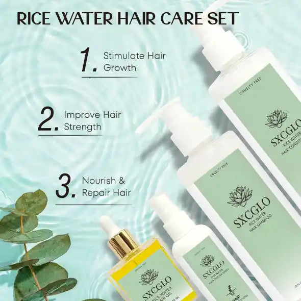 New! Sunnah Rice Water Hair Care Bundle